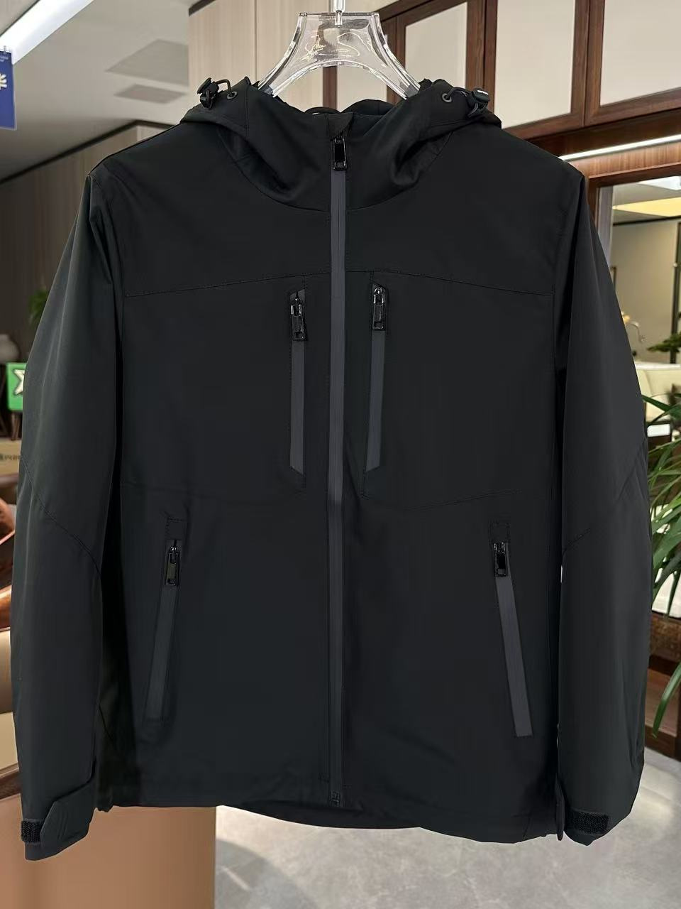 Men's Casual Sports Hooded Jacket Simple Outdoor Windbreaker